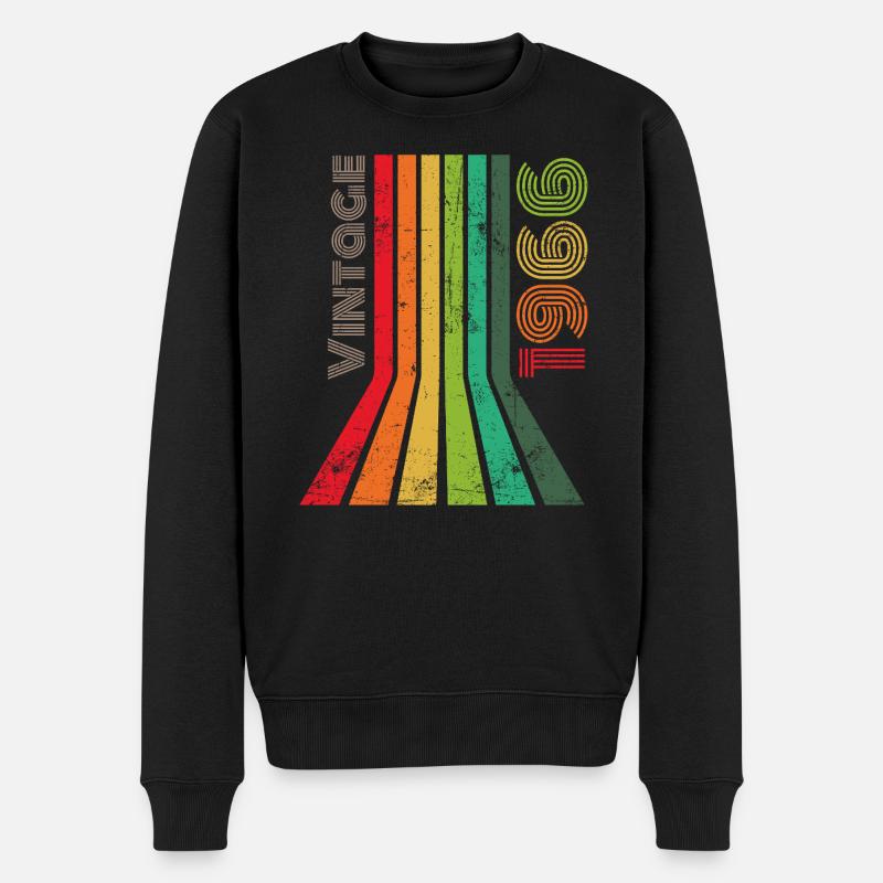 Vintage 1966 - Männer Premium Bio Pullover - Schwarz