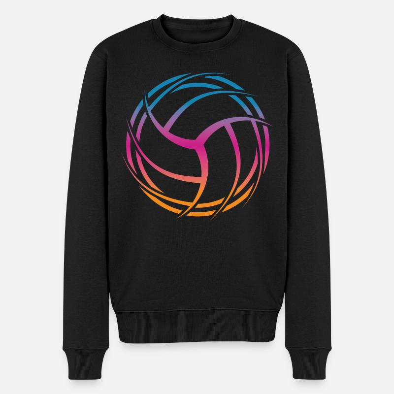 Volleyball Ball - Männer Premium Bio Pullover - Schwarz