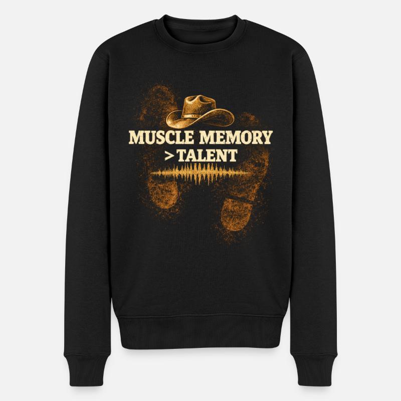 Line Dance Line Dancer - Männer Premium Bio Pullover - Schwarz