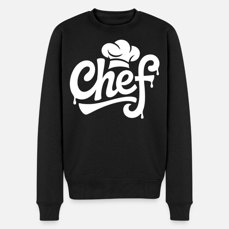 Chef Graffiti Küchenlogo - Männer Premium Bio Pullover - Schwarz