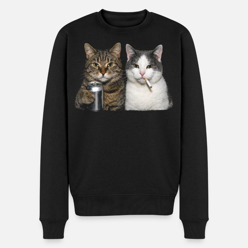 Hardtekk Tekke Chats d’Allemagne de l’Est - Pull Premium bio Homme - noir