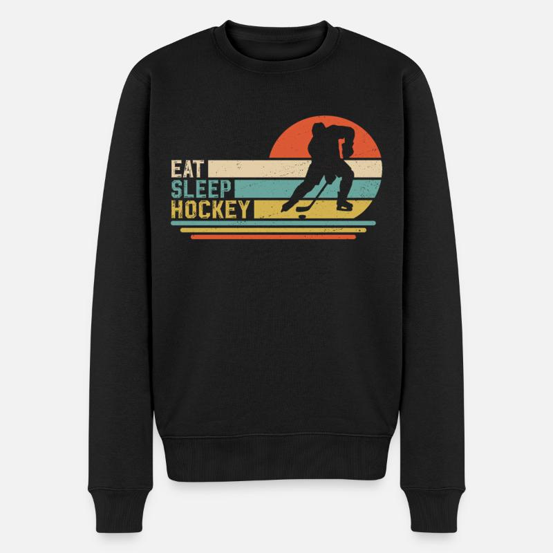 Eishockey Hockey  - Männer Premium Bio Pullover - Schwarz