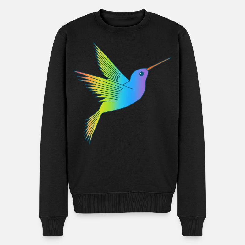 Oiseau arc-en-ciel - Pull Premium bio Homme - noir