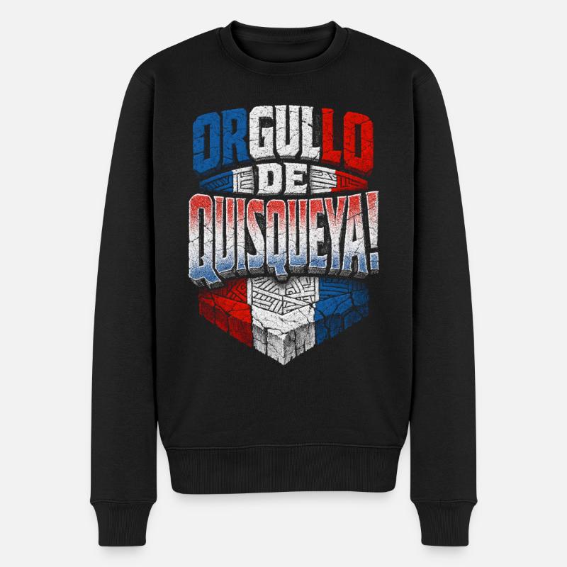 Dominikanisch Orgullo De Quisqueya - Männer Premium Bio Pullover - Schwarz