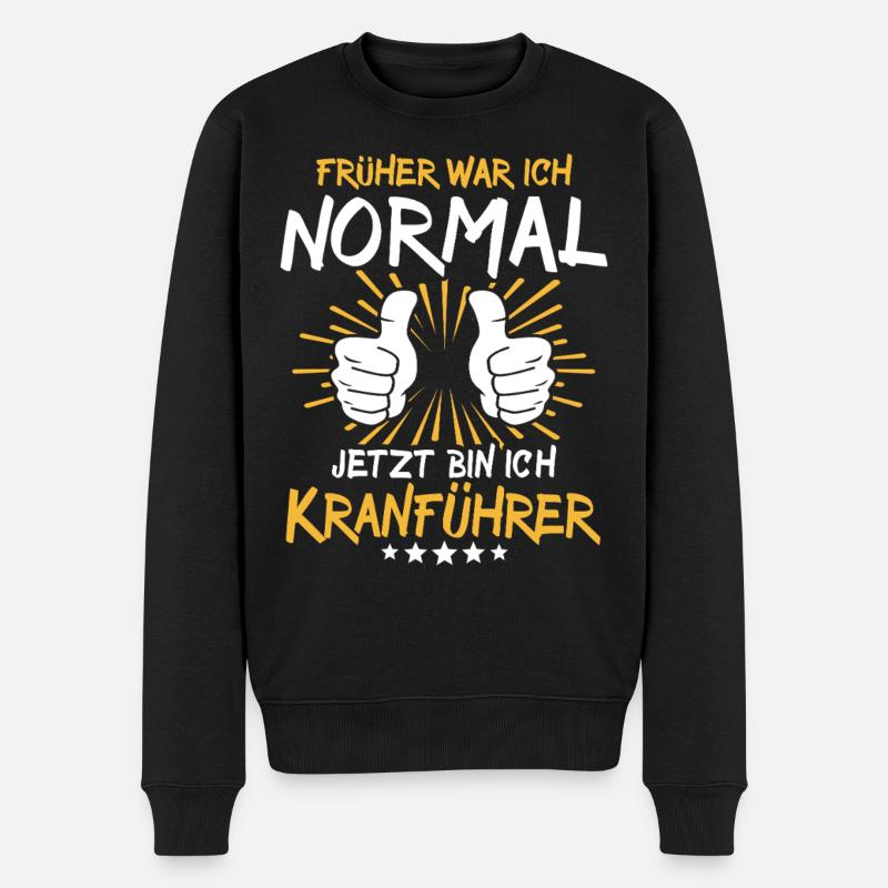Crane operator Spruch - Men's Premium Organic Jumper - black
