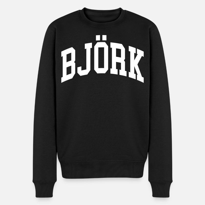 Björk - Männer Premium Bio Pullover - Schwarz