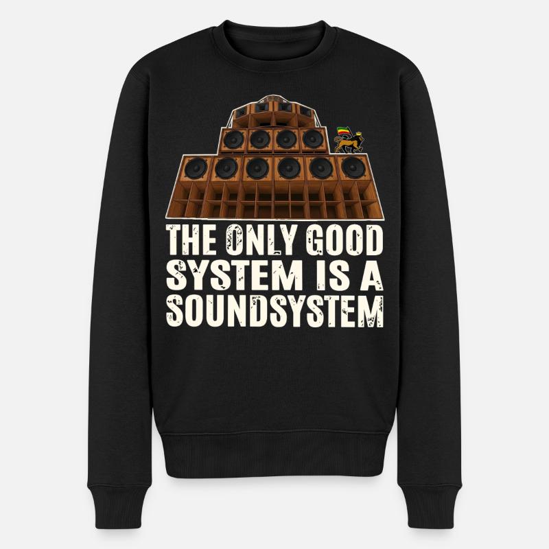 Soundsystem Reggae - Männer Premium Bio Pullover - Schwarz