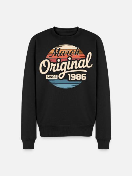 Legendary since march 1986 - Men's Premium Organic Jumper - black