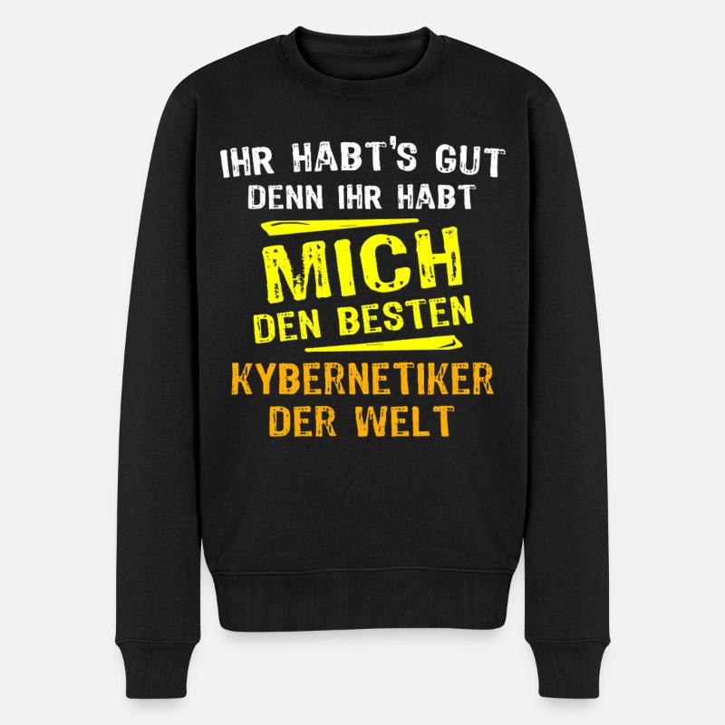 Kybernetiker Geschenk - Männer Premium Bio Pullover - Schwarz