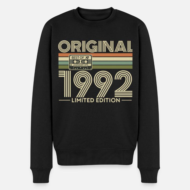 Original 1992 Limited Edition Retro - Männer Premium Bio Pullover - Schwarz