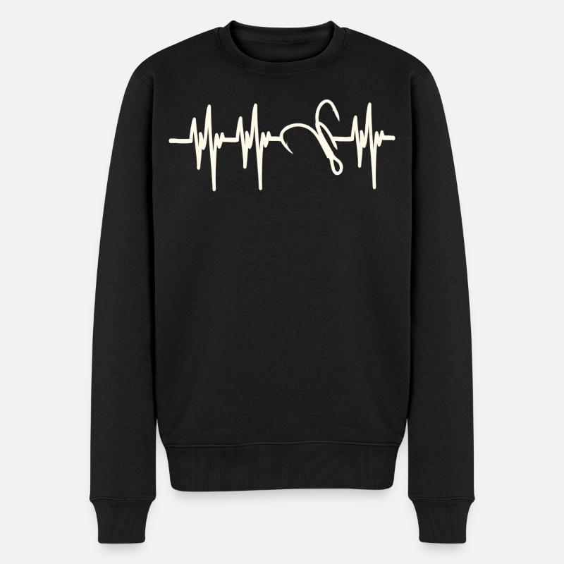 Crochet à battement de cœur - Pull Premium bio Homme - noir