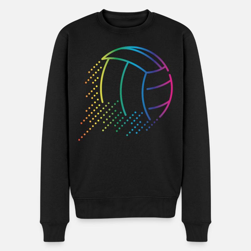 Volleyball Ball - Männer Premium Bio Pullover - Schwarz