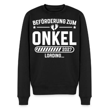 Annonce de la grossesse de mon oncle 2027 - Pull Premium bio Homme - noir - Devant - Nico (187cm)