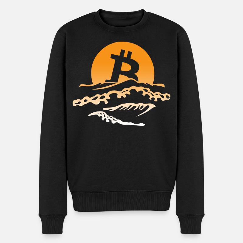 Bitcoin-Dusk - Männer Premium Bio Pullover - Schwarz