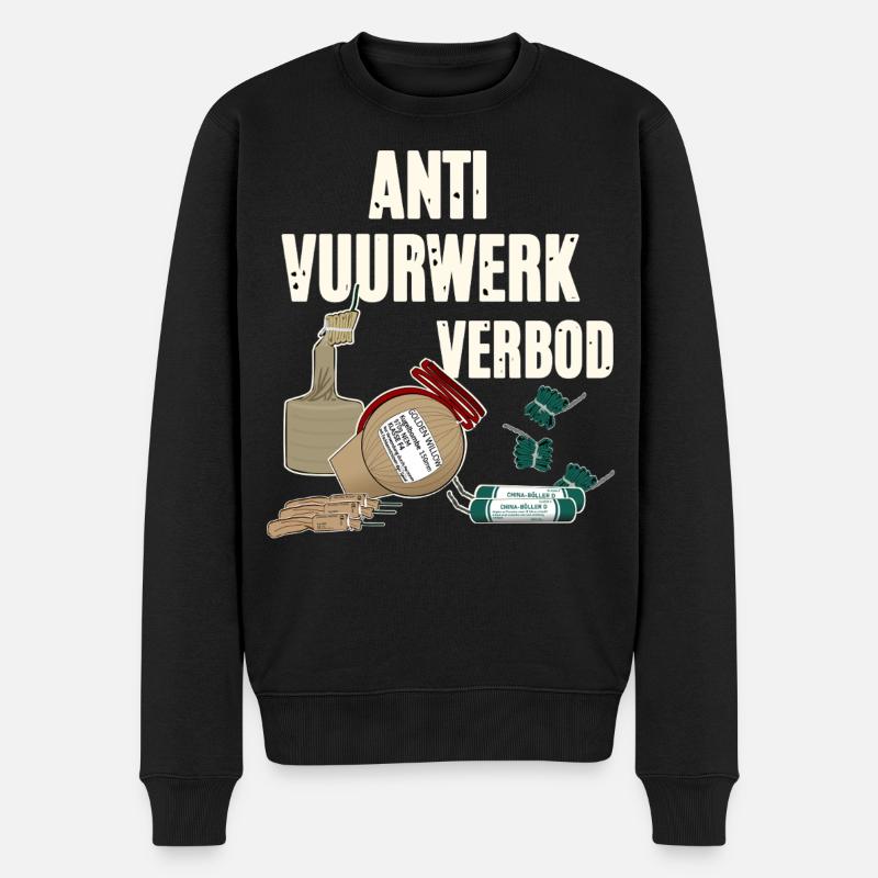 Vuurwerk Pyro - Pull Premium bio Homme - noir