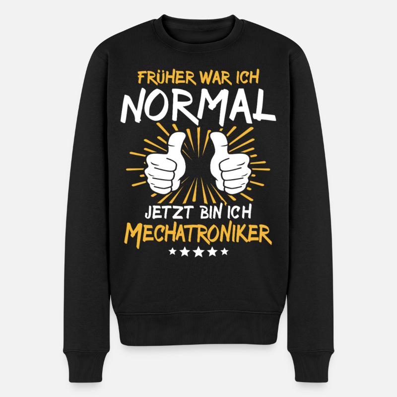 Mechatroniker Spruch - Männer Premium Bio Pullover - Schwarz