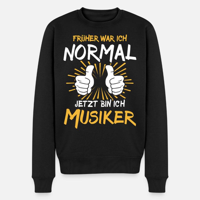 Musiker Spruch - Männer Premium Bio Pullover - Schwarz