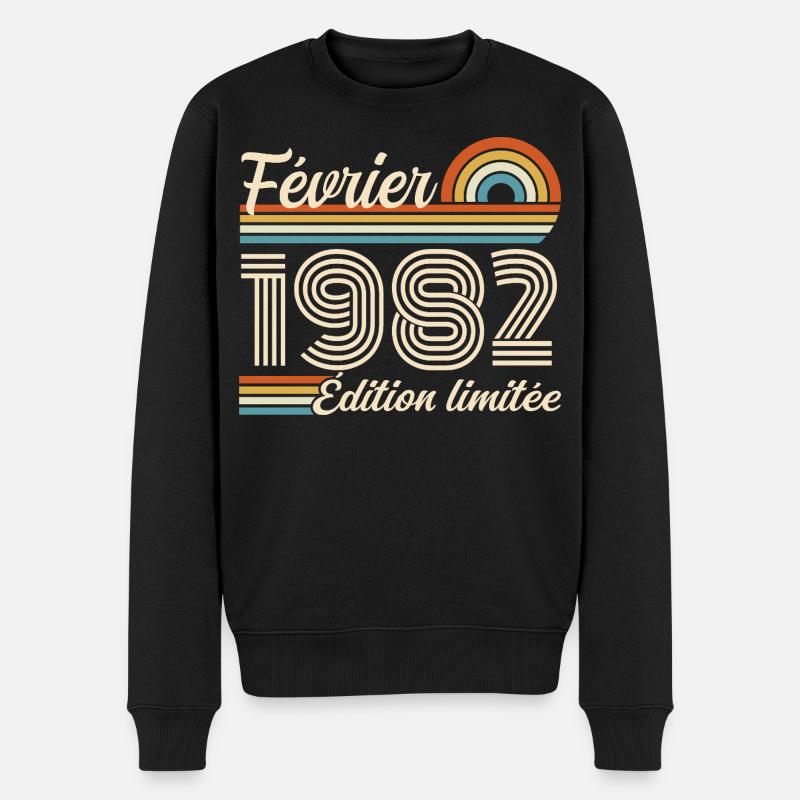Februar 1982 - Männer Premium Bio Pullover - Schwarz