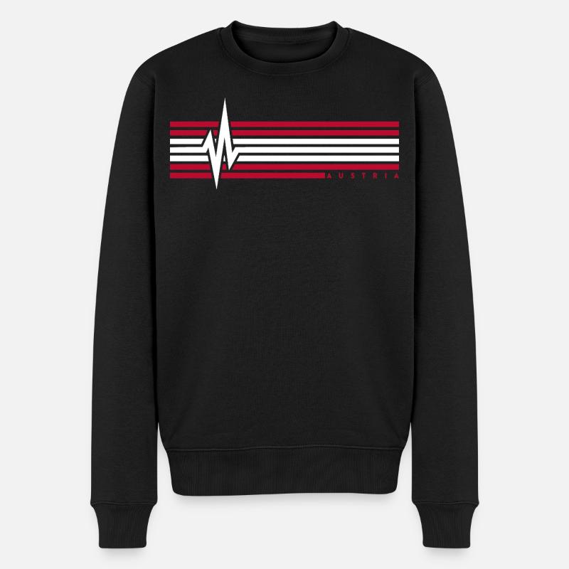Heartbeat Austria ECG Austria Austrians - Men's Premium Organic Jumper - black