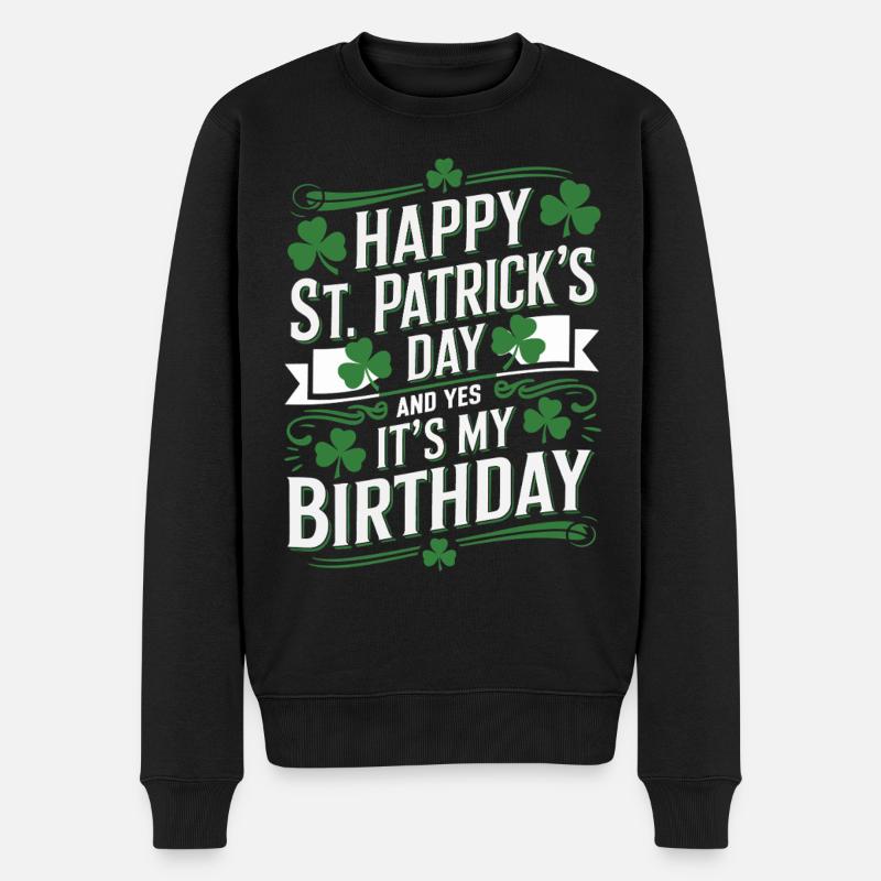 L’anniversaire de StPatrick – Joyeux anniversaire - Pull Premium bio Homme - noir