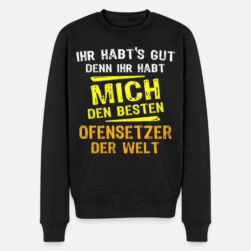 Ofensetzer Geschenk - Männer Premium Bio Pullover - Schwarz