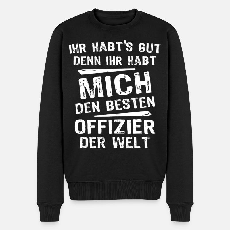 Officier - Pull Premium bio Homme - noir