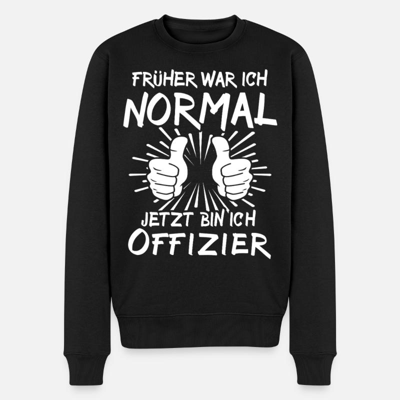 Offizier - Männer Premium Bio Pullover - Schwarz