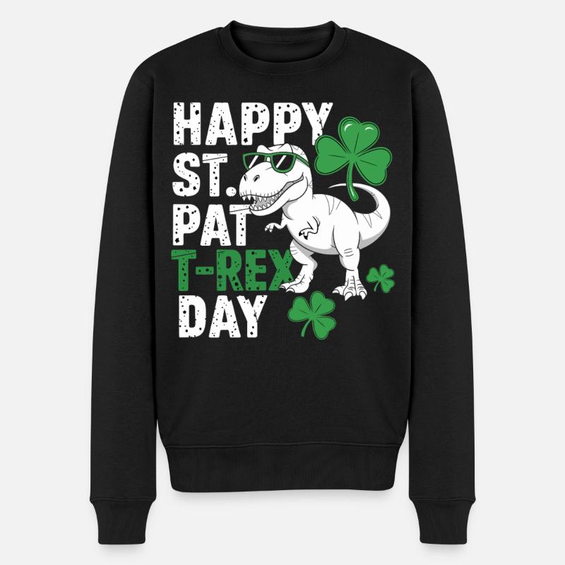 St Patrick's Rex Day Tee - Männer Premium Bio Pullover - Schwarz