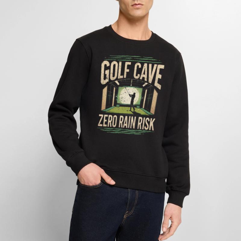 Simulateur de golf, grotte de golf, zéro risque de pluie Pull Premium bio Homme