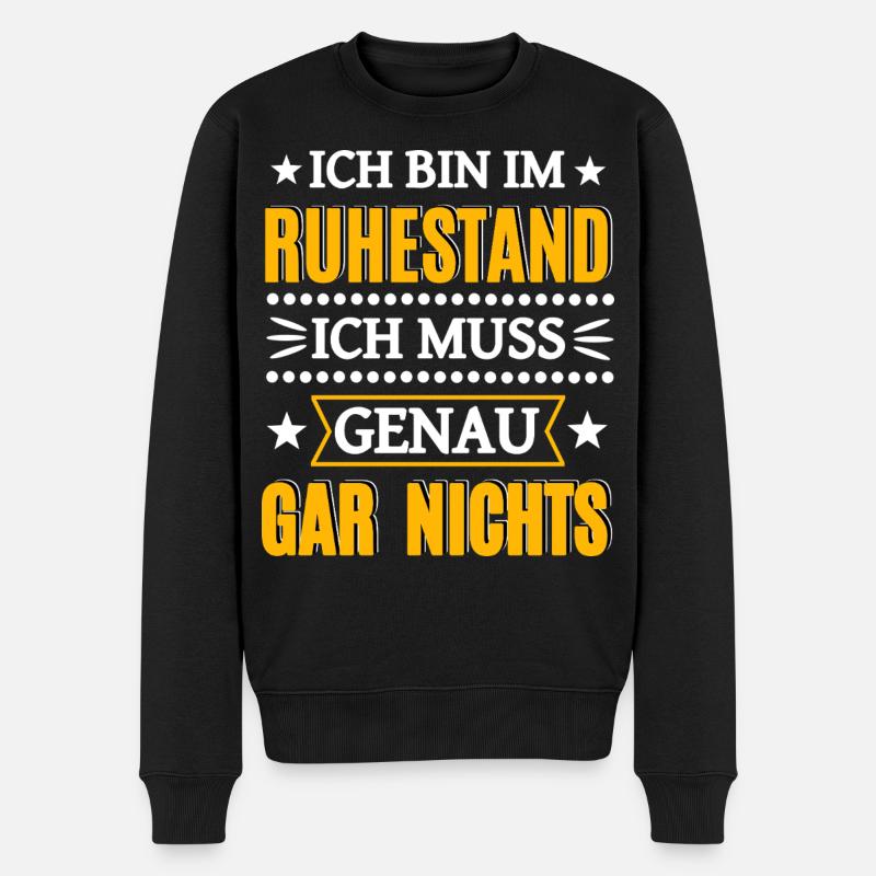 Rentner Ruhestand - Männer Premium Bio Pullover - Schwarz