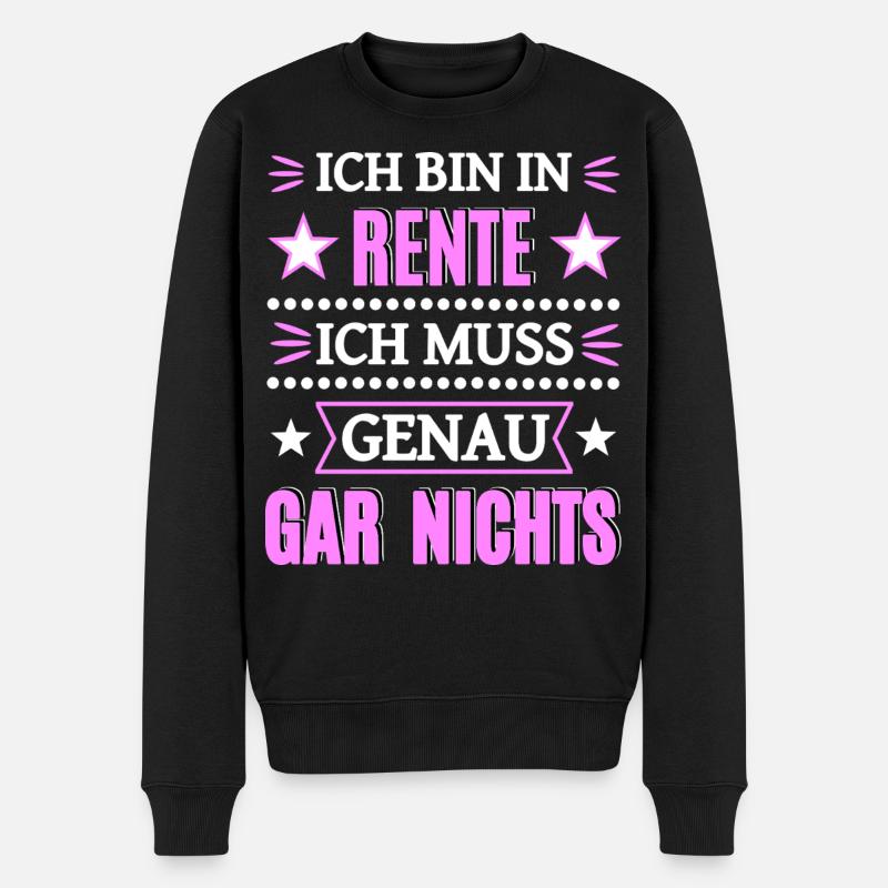 Endlich in Rente - Männer Premium Bio Pullover - Schwarz