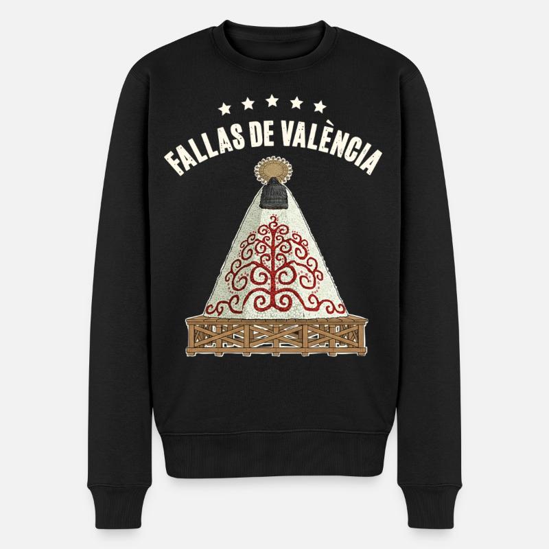 Fleurs de Fallas de Valencia - Pull Premium bio Homme - noir