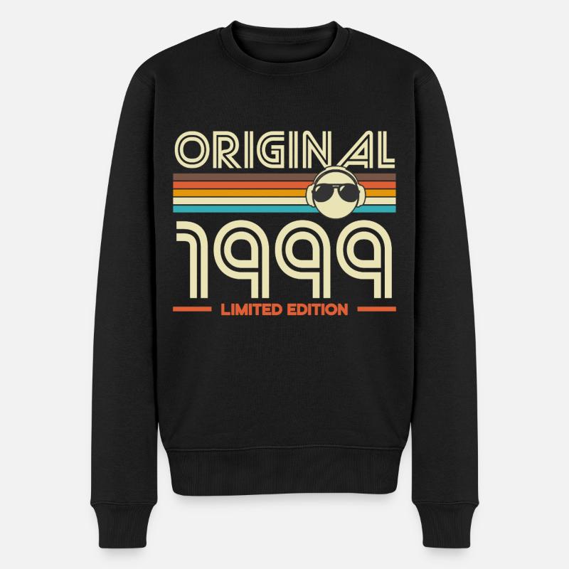 Originale Retro-Edition von 1999 - Männer Premium Bio Pullover - Schwarz
