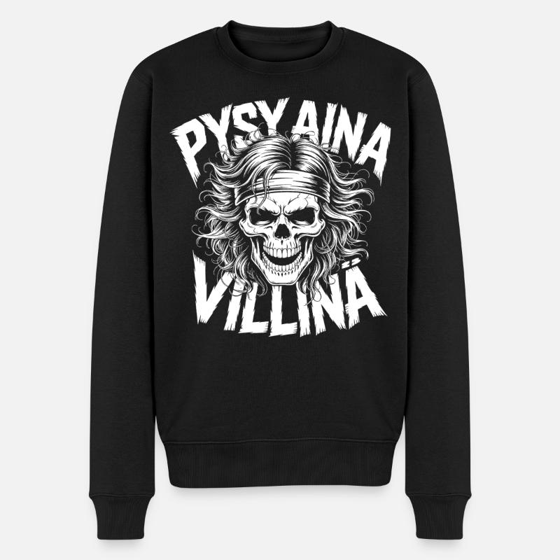 Wildschädel-Design - Männer Premium Bio Pullover - Schwarz