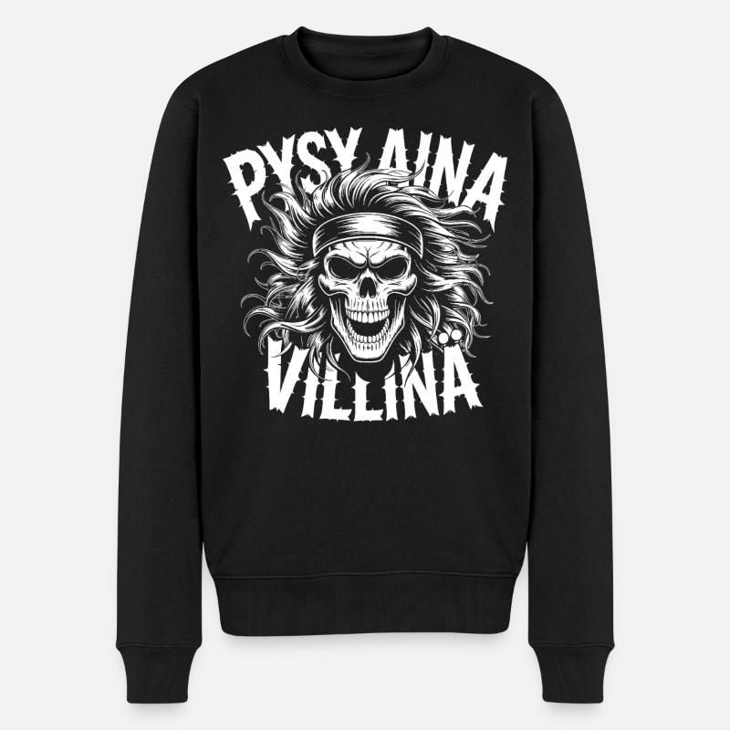 Conception du crâne sauvage - Pull Premium bio Homme - noir