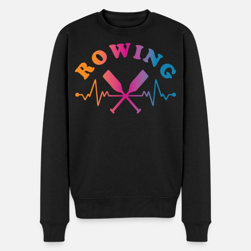 Rowing Wassersport - Männer Premium Bio Pullover - Schwarz