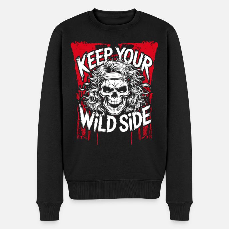 Keep your wild side - Men's Premium Organic Jumper - black