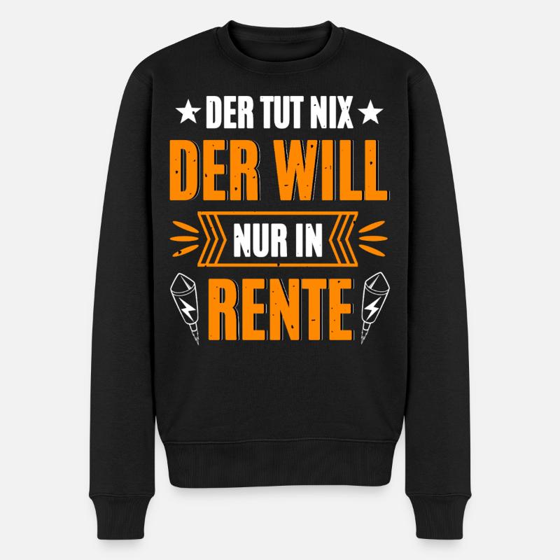 Pyro In Rente - Männer Premium Bio Pullover - Schwarz