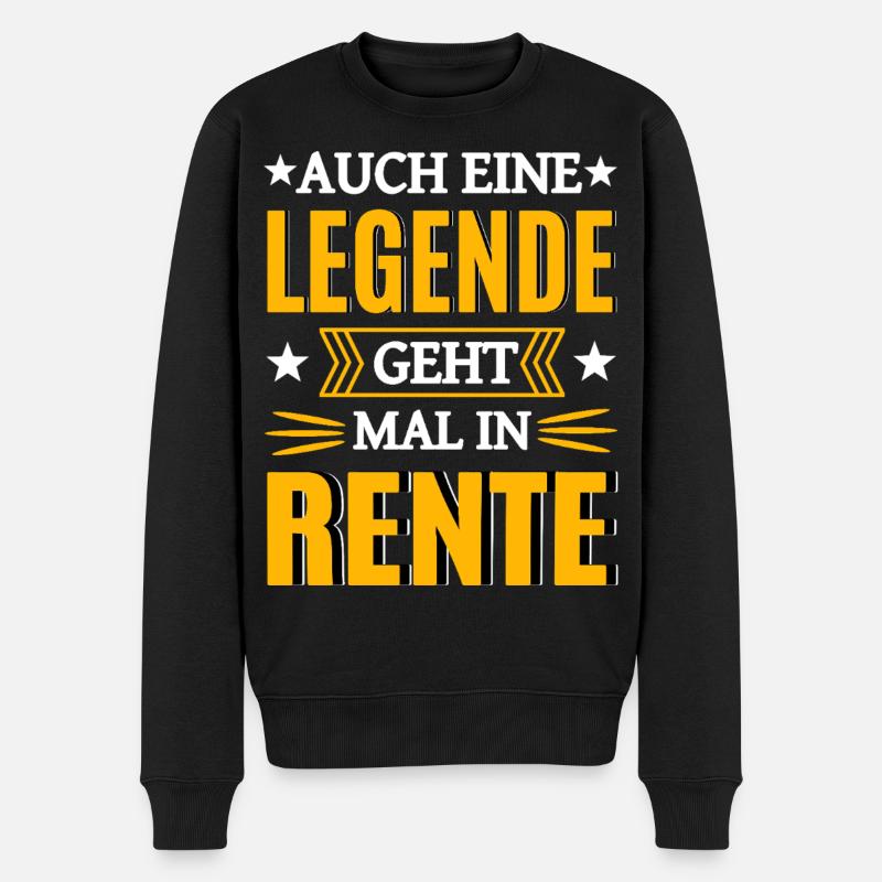 Legende In Rente - Männer Premium Bio Pullover - Schwarz