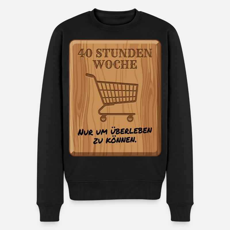 40_Stunden_Woche - Männer Premium Bio Pullover - Schwarz