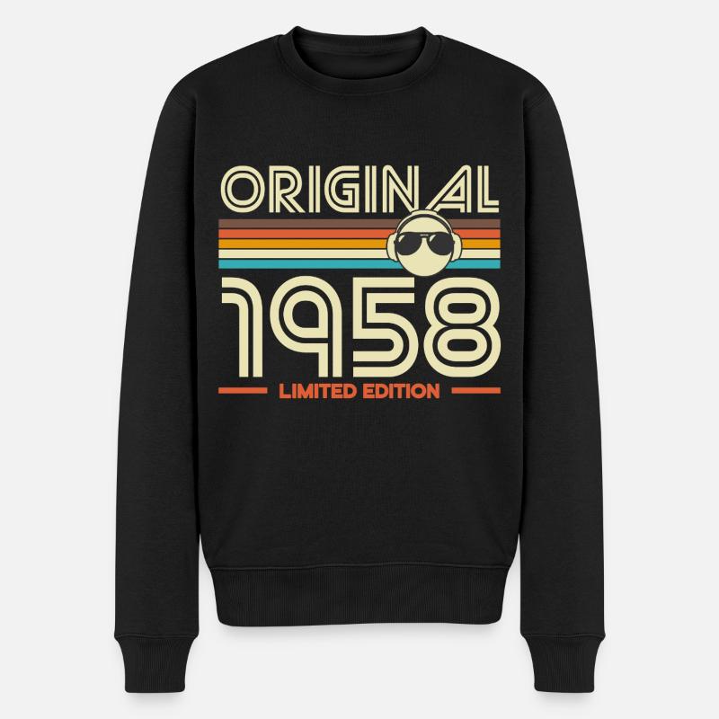 Originale Retro-Edition von 1958 - Männer Premium Bio Pullover - Schwarz