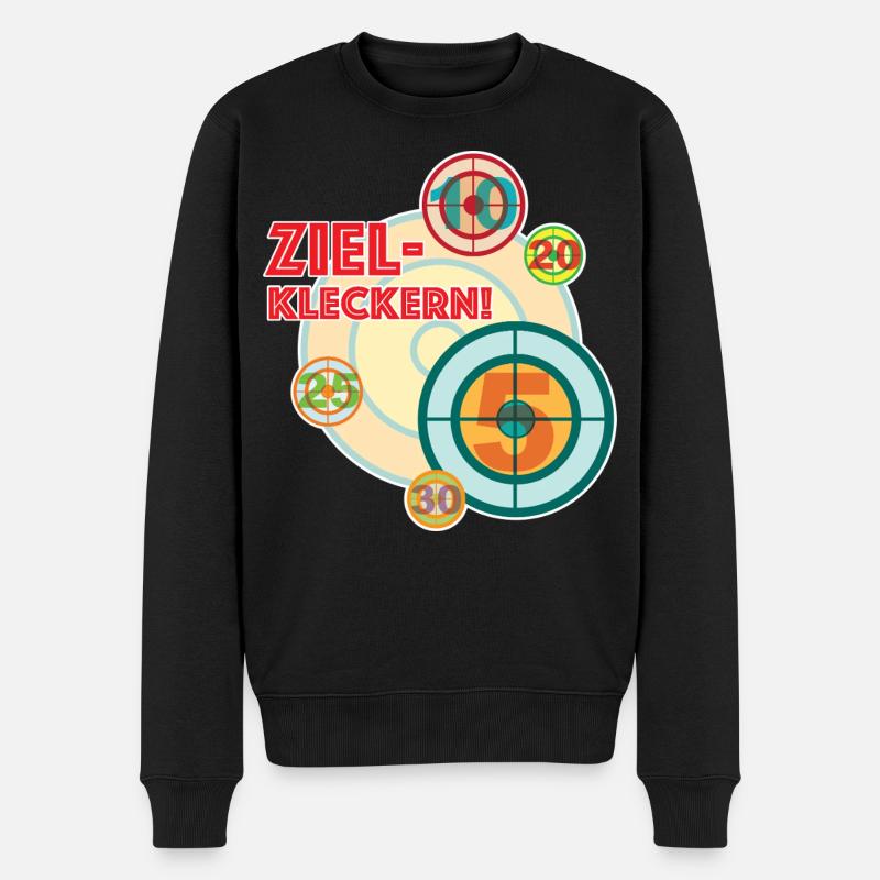 zielkleckern - weil immer mal was daneben geht - Männer Premium Bio Pullover - Schwarz