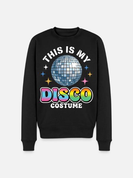 Dette er min discokostume Diskokugle - Økologisk premium-sweatshirt til mænd - sort