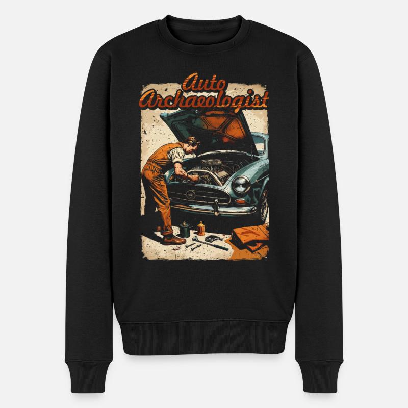 Restauration automobile Archéologue automobile - Pull Premium bio Homme - noir