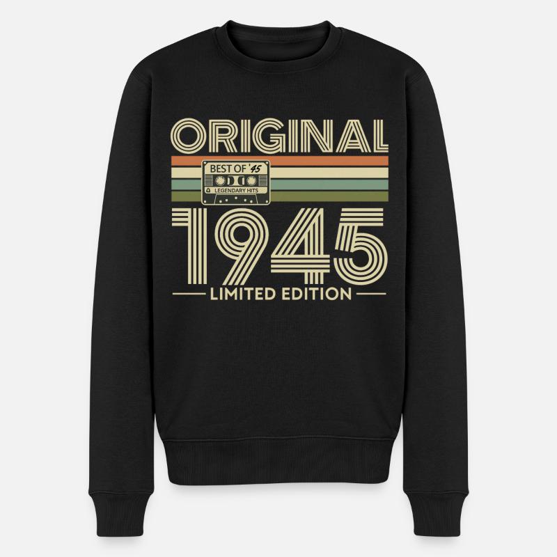 Original 1945 Édition limitée Cassette - Pull Premium bio Homme - noir