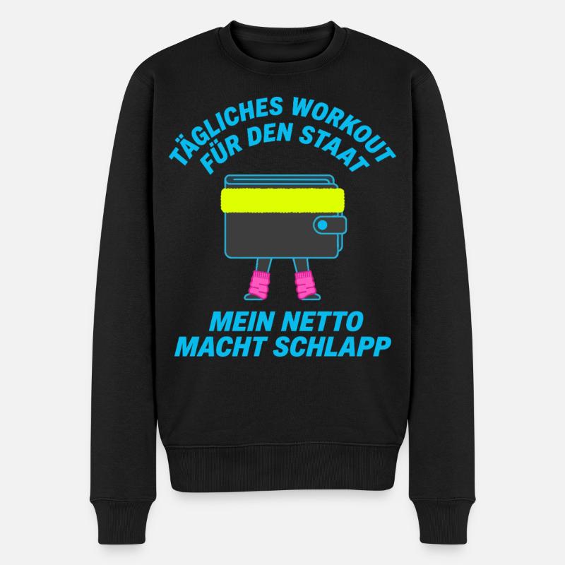 Tägliches Workout Fuer Den Staat - Männer Premium Bio Pullover - Schwarz
