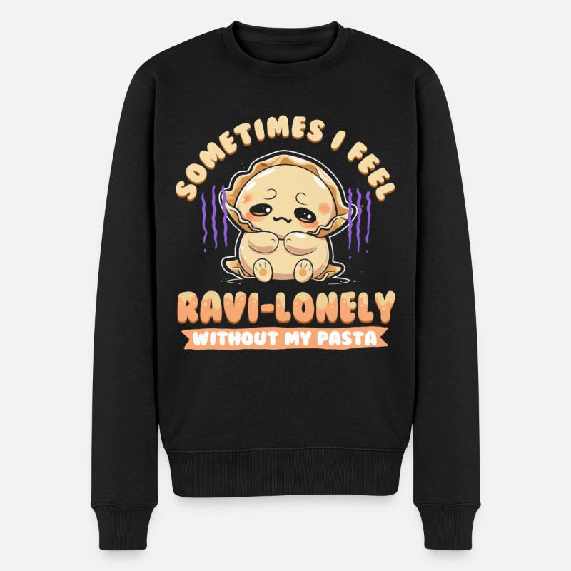 Ravioli Ravi-Solitaire sans mes pâtes - Pull Premium bio Homme - noir
