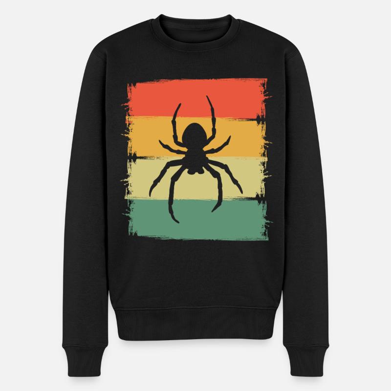 Spinne - Männer Premium Bio Pullover - Schwarz