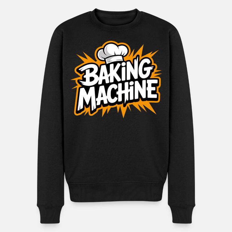 Plaisir à la machine à boulanger - Pull Premium bio Homme - noir