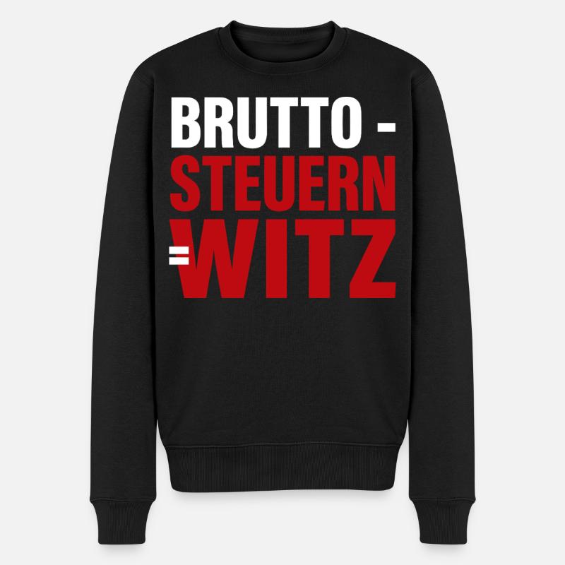 Impôts bruts = blague - Pull Premium bio Homme - noir